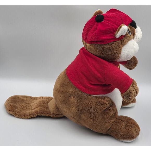 Bucees Beaver Mascot Plush 10" Red Shirt Hat - Picture 3 of 8